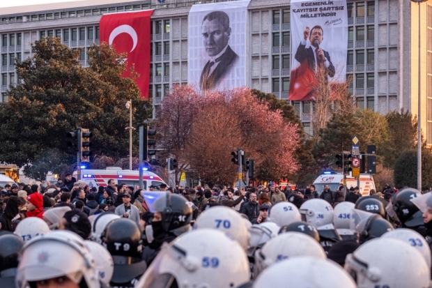 Proteste gegen Ekrem İmamoğlus Festnahme in Istanbul