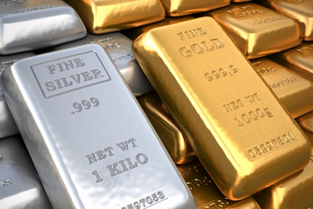 Gold- und Silberbarren
