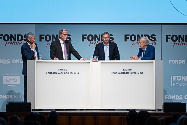 v.l.n.r.: Bert Flossbach, Klaus Kaldemorgen, Eckhard Sauren, Jens Ehrhardt