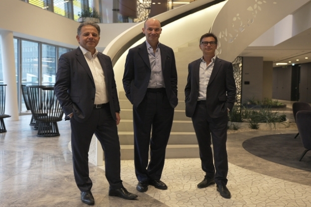 Joseph Pinto (M&G), Daniel Sachs (P Capital Partners) und Emmanuel Deblanc (M&G)