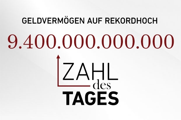 Deutsches Geldvermögen erreicht 9,4 Billionen Euro