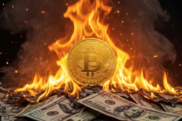 Bitcoin und Dollar im Feuer
