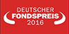 Deutscher Fondspreis 2016 in der Kategorie "Mischfonds Global Multi Asset"