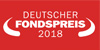 Deutscher Fondspreis 2018 in der Kategorie "Aktienfonds Global"